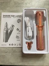 2 en 1 recortador eléctrico de cejas maquillaje indoloro ojo frente depiladora para las mujeres afeitar Razors Mini portátil utensilio para eliminar el vello Facial