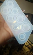 Molde de cristal de molde epoxi de silicona, joyería hecha a mano para hacer anillos planos, molde de molde N09 20