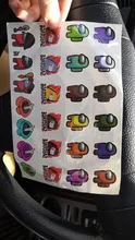 Pegatina de juego para niños, 1 Juego de figuras de acción al azar, pegatina impermeable de dibujos animados de AmongUs, regalo de cumpleaños de Navidad