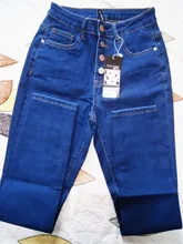 Vaqueros elásticos de cintura alta para mujer, pantalones de Vaqueros pitillo ajustados a la moda, pantalones vaqueros de cintura de plástico para levantamiento de cintura 2020