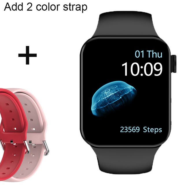 IWO Smartwatch Smart Watch Series 7 Double Button Heart Rate Monitor Dial Call Smart Watches Men Women For IOS Android