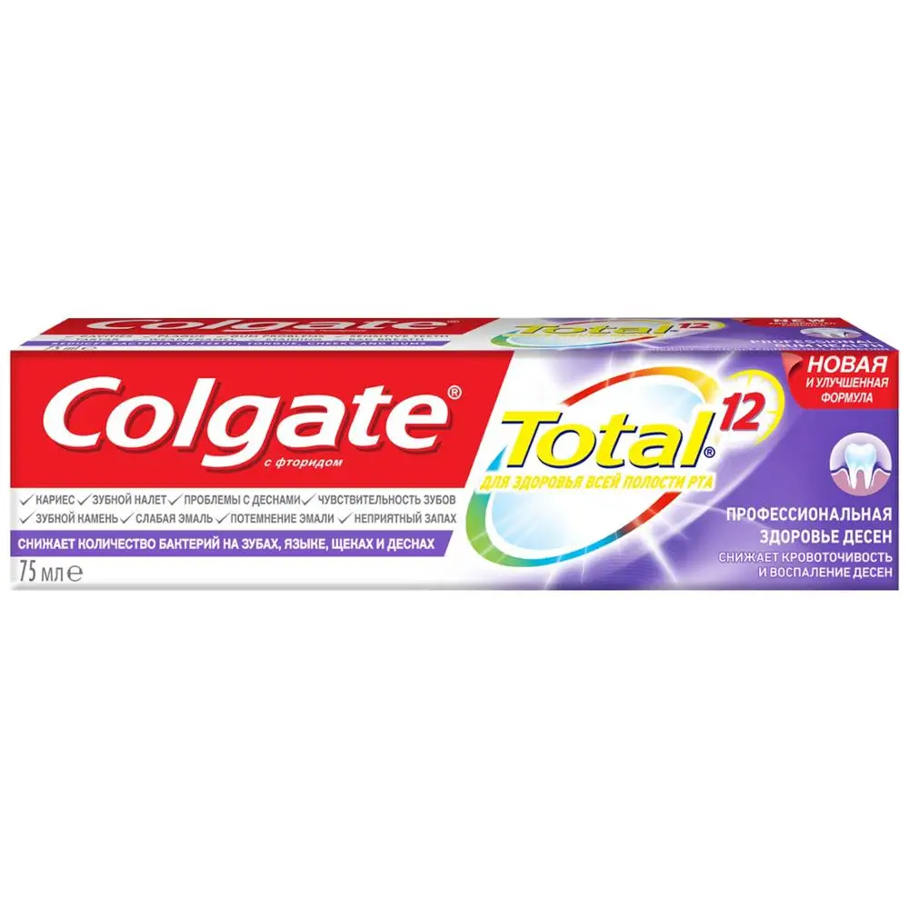 Colgate Total 12 Профессиональная Здоровье Десен комплексная антибактериальная зубная