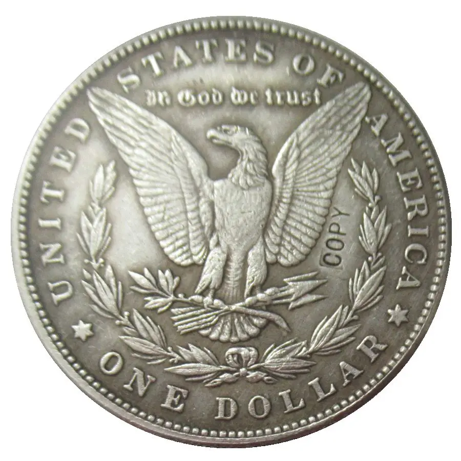 Morgan Dollar 1879 год американские посеребренные реплики декоративные монеты - Цвет: P