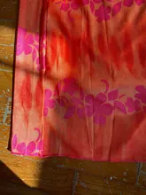 Faldas de estilo informal bohemio para mujer, faldas de cintura alta con estampado Floral, color Naranja, a media pierna, para playa, fiesta y vacaciones