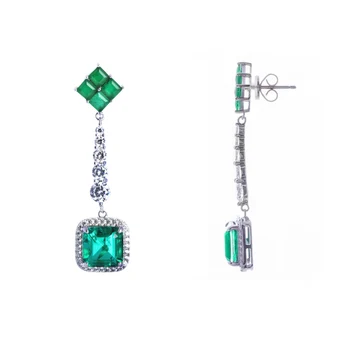 

Earrings made of silver with Jade