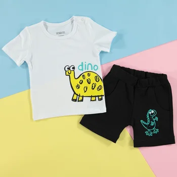 

ebebek HelloBaby Summer Baby Boy Little Dino Theme T-shirt Short Set