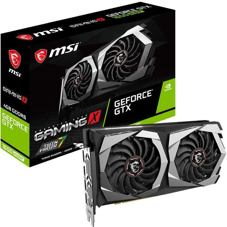 Видеокарта MSI nVidia GeForce GTX 1650SUPER, GTX 1650 SUPER GAMING X, 4Гб, GDDR6, Ret