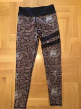 Qickitout 12% Spandex alta cintura Digital mallas impresas para ejercicio de deporte con polainas de las mujeres