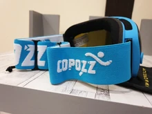 COPOZZ-Gafas de esquí para hombre y mujer, lentes de Snowboard para esquiar, protección UV400, antiniebla