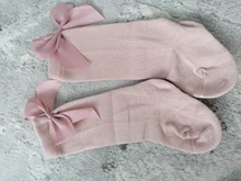 Kids Socks Bowknot Toddlers Baby-Girls Long Knee-High 100%Cotton New Big Soft 0-3-Years