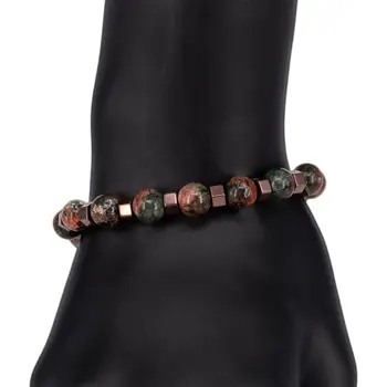 

Bbroshka 54671 stone bracelet (Brown, elastic, natural stone)