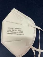 Mascarilla facial FFP2 KN95, máscara de color gris y blanco, 100 unidades