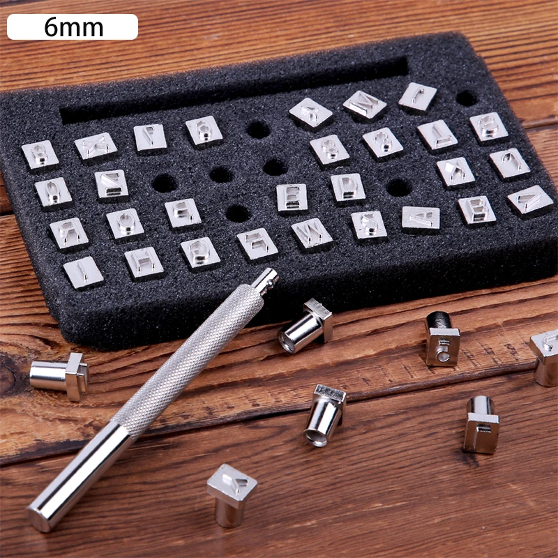 TLKKUE Leather Stamping Kit Punch Tool Number Letter Alphabet Stamps For Leather Stamp Kit Handmade Craft Working Tool number letter stamp set leather craft stamps leather letter punch alphabet number stamp set