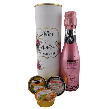 

Lot 6 units/personalized tin with Marine foaming rosy, Pate de tuna, pate cod with garlic and cake cabracho