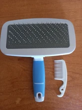 Peines de aguja para quitar el pelo de perros, cepillo de limpieza de piel, peines de tamaño grande, herramienta antideslizante de Color caramelo, suministros para mascotas