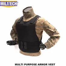 Militech Black NIJ 3A& Level 2 Stab многоцелевой Twaron Aramid пуленепробиваемая баллистическая куртка, встроенная с жесткими панельными карманами