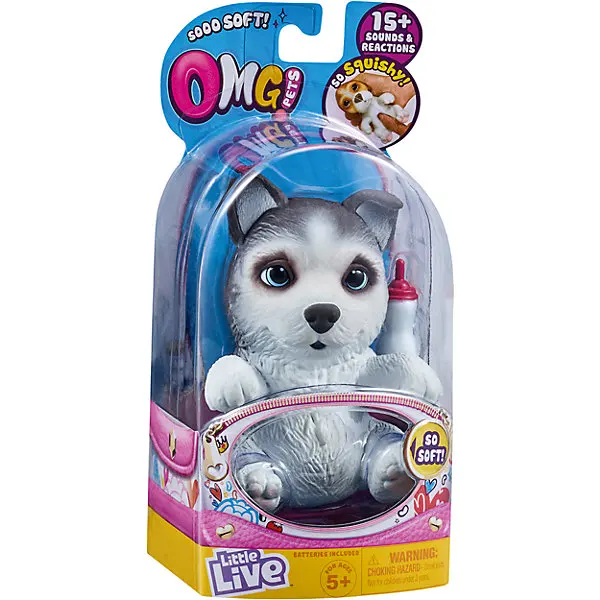 Игровой набор Moose OMG Pets! "Cквиши-щенок: Хаски"