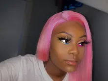 Luvin-pelucas frontales de encaje transparente para mujeres negras, cabello humano brasileño liso Remy, corto, Bob, desplumada, 613