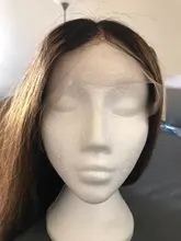 Nabeauty-Peluca de cabello humano con encaje frontal en T para mujeres negras, postizo de encaje transparente con reflejos marrón, nudos blanqueados, Remy