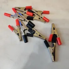 Alligator Clip Battery-Tester Probe Crocodile-Clip Electrical-Clamp-Testing Metal Plastic