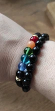 Pulsera de Yoga de 7 Chakras, cuentas sanadoras equilibrio, energía de la vida, brazalete PIEDRA Natural