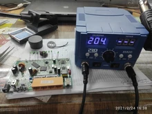 Estación de soldadura SMD de 800W, pistola de aire caliente eléctrica de calor rápido 2 en 1, soldador eléctrico de BGA refundido con pantalla Led