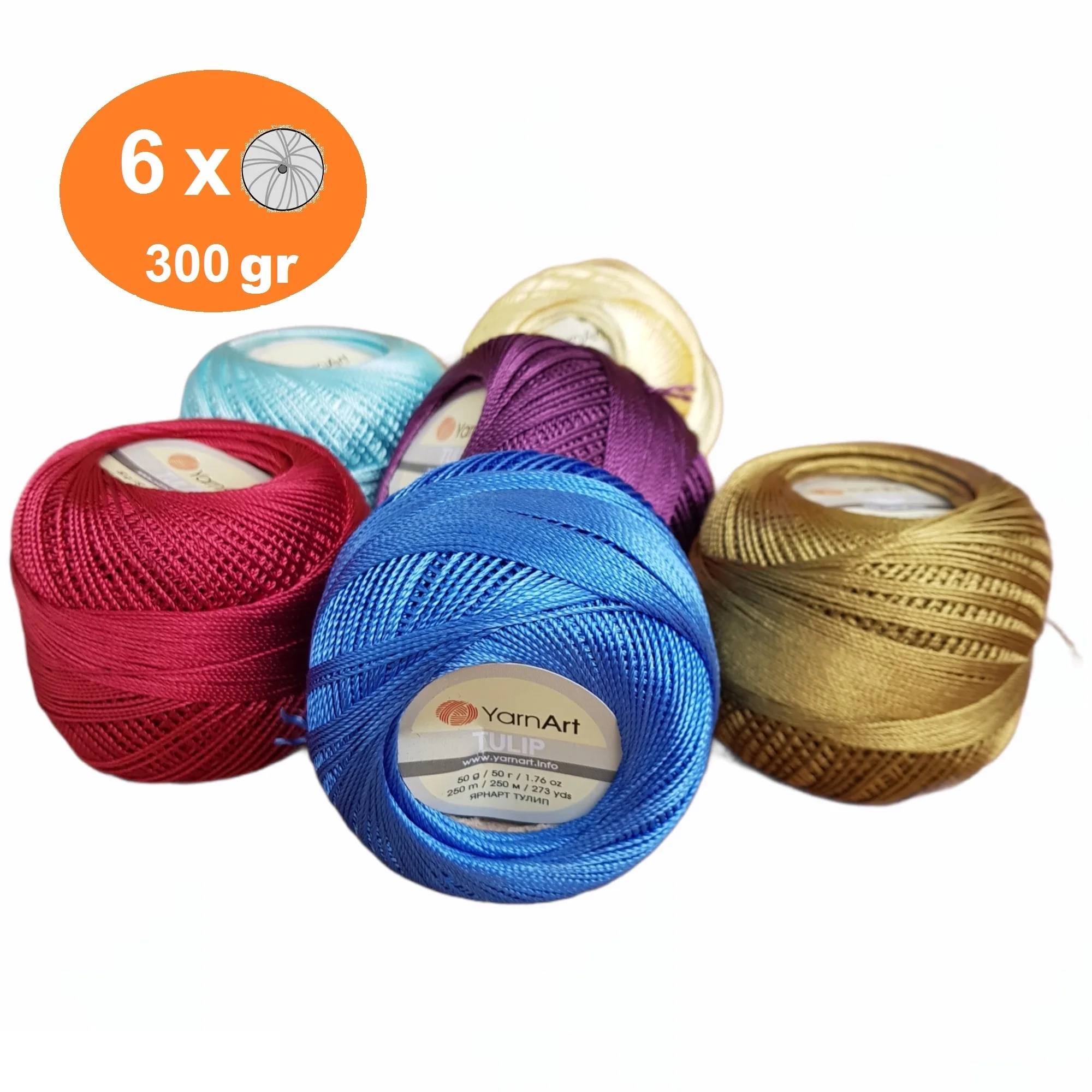 

Yarnart тюльпановая пряжа кружева 6x50gr-250mt % 100 микрофибра Вышивка блузка кружево рукоделие кроше Вышивка крестом покрывало
