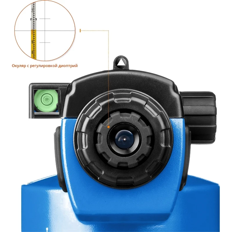 Нивелир оптический ЗУБР 34916 (макс. расстояние 100 м; прорезиненное покрытие; крепление для штатива; защита IP54)