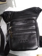 Bolsa cartuchera de cuero genuino para hombre, bolso cruzado, riñonera cinturón, cadera, viaje, motocicleta, bandolera mensajero