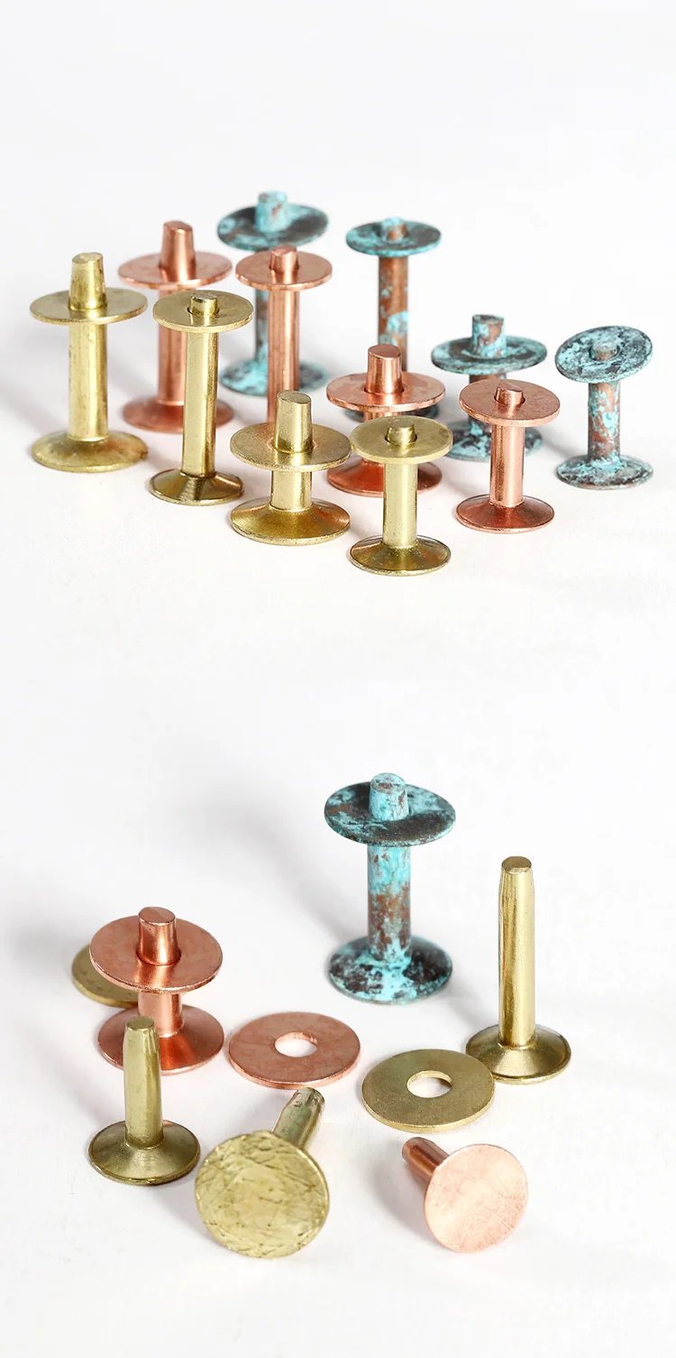 20set Solid Brass Snap Fasteners Metal Snaps Button 8/10/12.5/15mm | WUTA