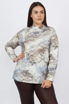 

Sans Textile Women Blue Cotton Fabric Sheer Collar Blouse 65 N15575