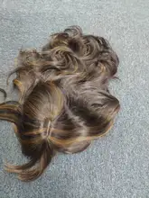 ALAN EATON-Peluca de cabello sintético para mujer afroamericana, cabellera artificial largo ondulado con flequillo, color negro, marrón y dorado, resistente al calor