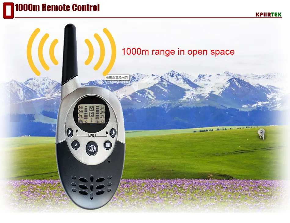 1000M Remote Waterproof Rechargeable Dog Training Shock Collar w/Auto Anti bark100G2280