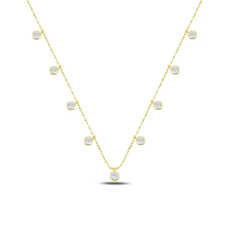 

Armagano Round Zircon Stone Dangle Necklace