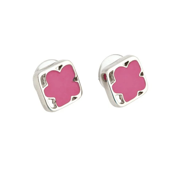 Женские серьги с эмалью цветок агата Руис де ла Прада 147271 | Украшения и аксессуары