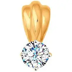 

Sokolov pendant with 1 Swarovski crystal in red gold