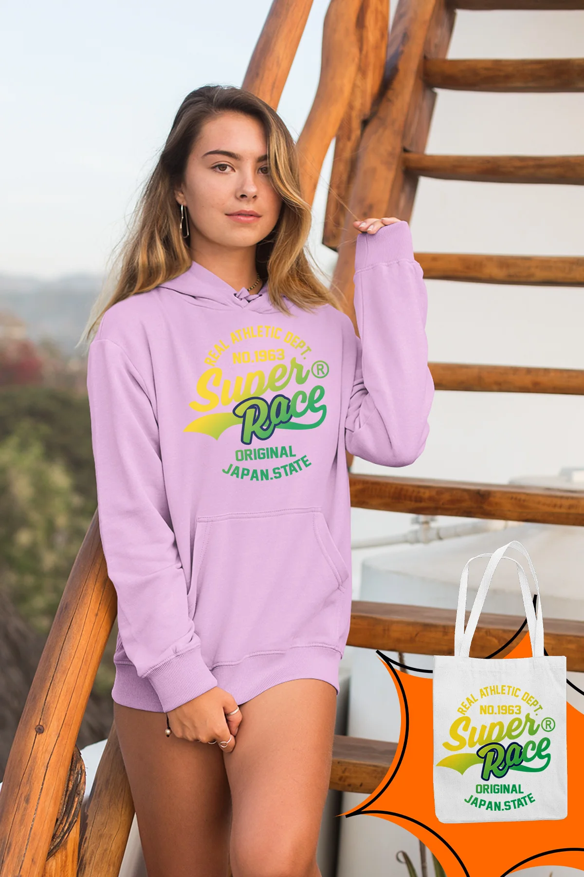 Женская толстовка с капюшоном Angemiel Wear розовый цвет | одежда