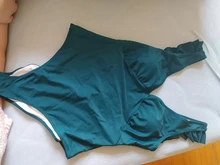 One-Piece Swimsuit Bathing-Suits Ruched Monokini CUPSHE Teal Ruffle Girl Green Beach