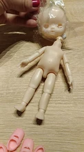 Muñeca BJD de 16CM, 13 muñecas articuladas móviles Blyth con sonrisa de cerdo, cara desnuda, cuerpo de mujer, sin cara, sin pelo, muñecas de maquillaje