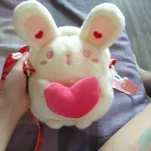 Bolsa de mensajero con diseño de conejo y muñeca de peluche para mujer, bolso organizador de hombro tipo bandolera para teléfono de oso para niña, para otoño e invierno, 2020
