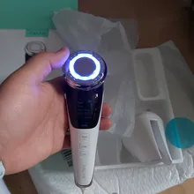 Masajeador Facial EMS con luz LED, terapia de vibración Sónica, eliminación de arrugas, estiramiento de la piel, tratamiento frío caliente, dispositivo de belleza para el cuidado de la piel