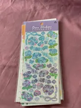 Mr. Paper-pegatinas de hoja lisa, 8 diseños, 1 unidad/bolsa, estilo Ins, Serie de lenguaje de flores, cuentas de mano creativas, Material de decoración DIY