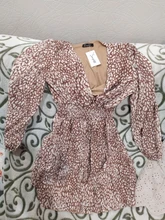 Mini Dress Sleeve-Spring V-Neck Polka-Dot Conmoto Elegant Casual Holiday-Style A-Line