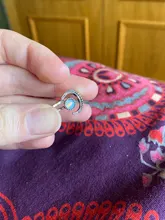 Anillo ajustable abierto de piedra lunar para mujer, de Color plata sortija de compromiso, Circonia cúbica, zirconia, circonita, zirconita, Estilo Vintage