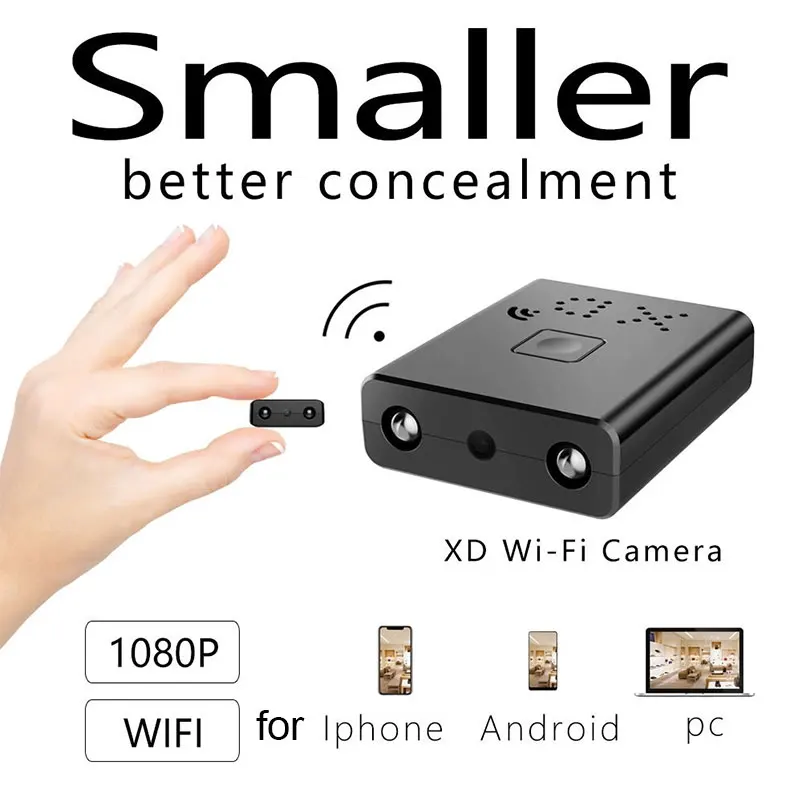 

Micro Camera Mini Wireless Wifi Camera Home Security Infrared Rechargeable DVR Motion Detection 1080 P Full HD