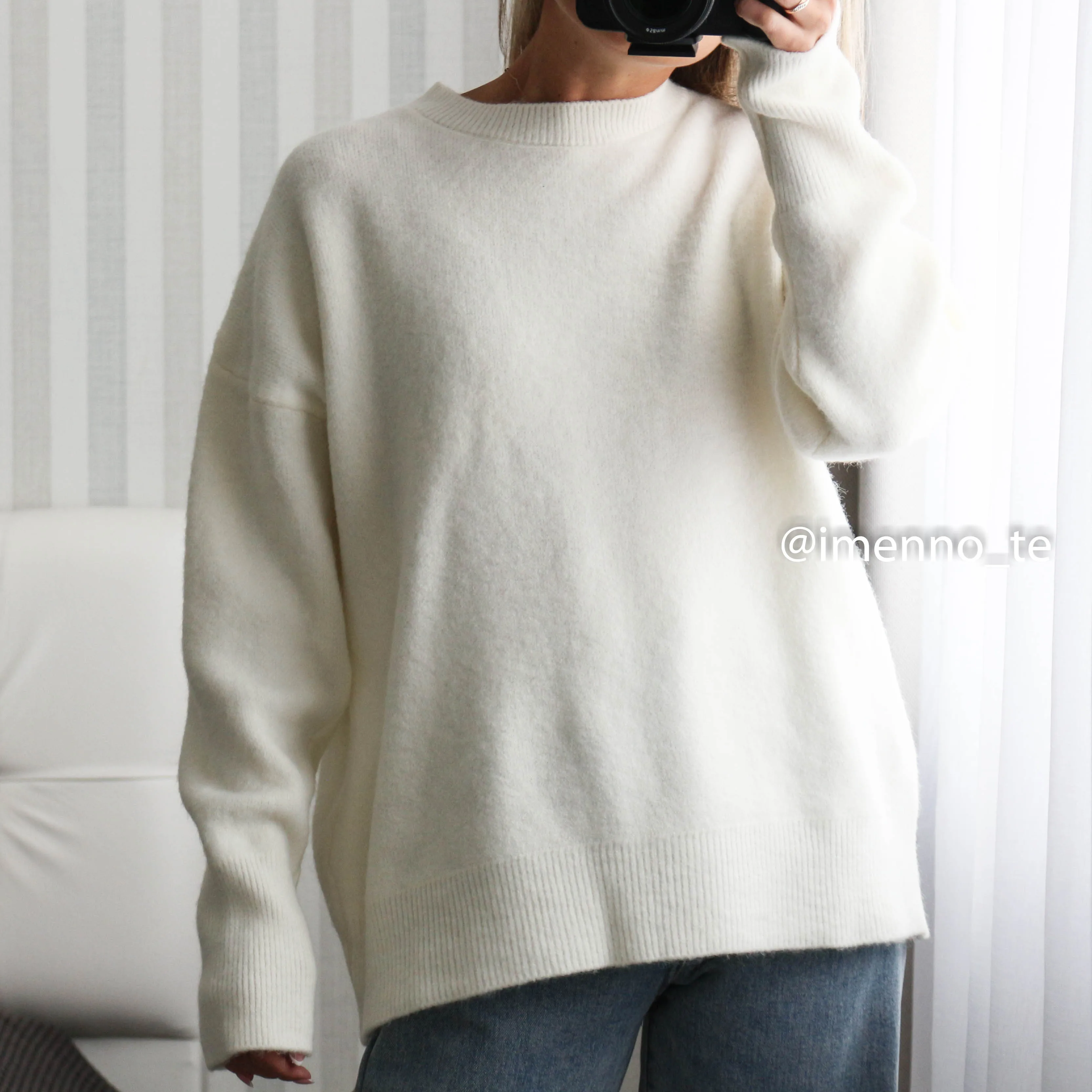 WYWM Cashmere Elegant Women Sweater Oversized Knitted Basic Pullovers O Neck Loose Soft Female Knitwear Jumper photo review