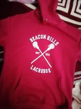 Sudadera con capucha de Teen Wolf para hombre y mujer, ropa deportiva unisex con estampado de Lacrosse y McCall 11, Stilinski 24 y Lahey 14, jersey de chándal de la serie de anime disponible en color rojo