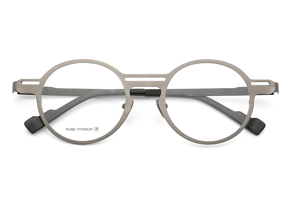 Женские и мужские круглые очки из чистого титана, Ретро стиль, хорошее качество, модные, двойной мост, классические, легкие, по рецепту, оправа для очков