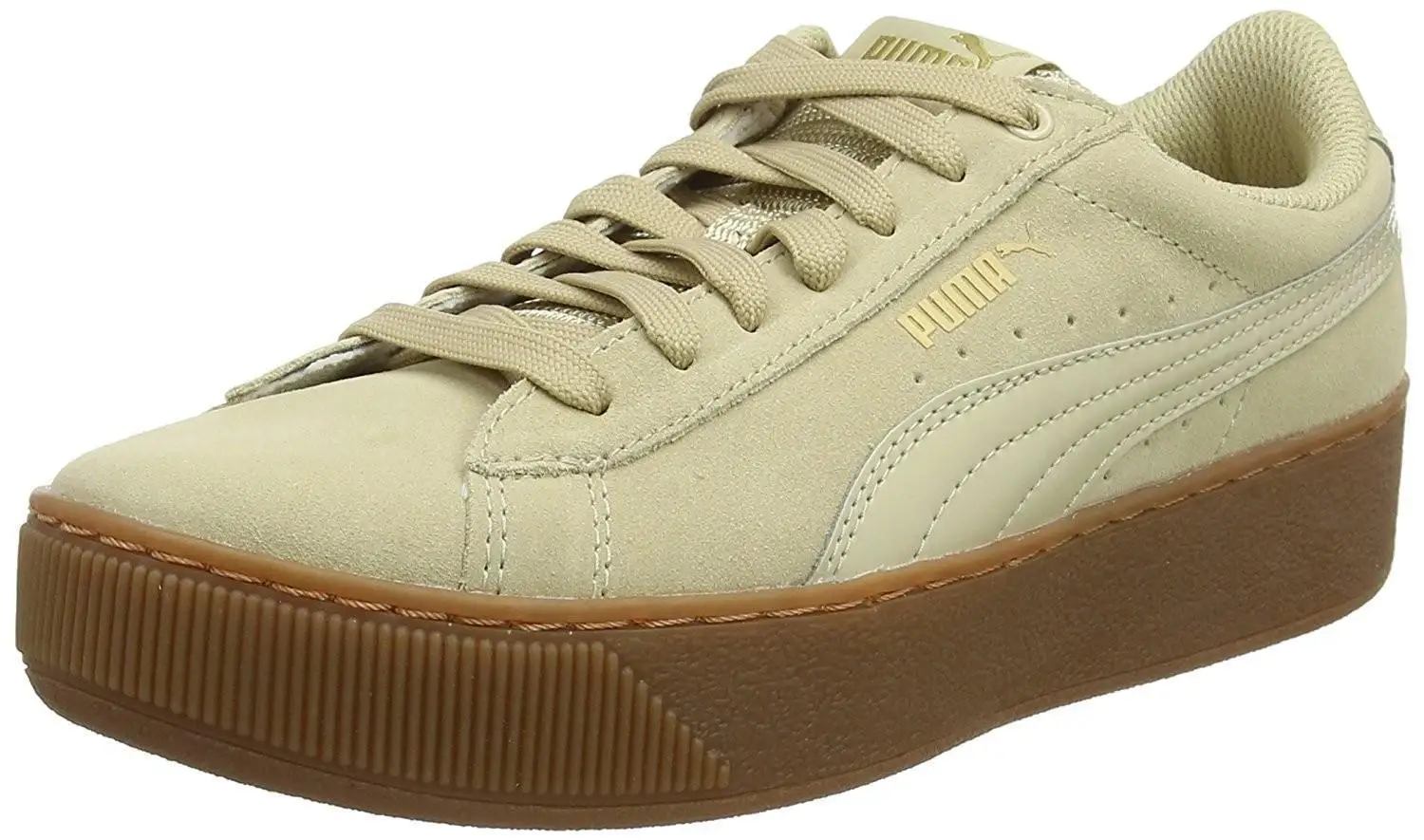 puma vikky platform beige