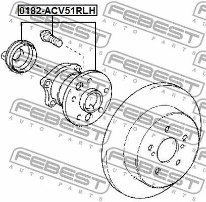Hub rear left FEBEST) FEBEST 0182-ACV51RLH | Автомобили и мотоциклы